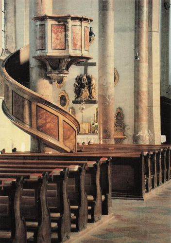 Franziskanerkloster Schwaz, Barockkanzel, Joh. Singer 1736
