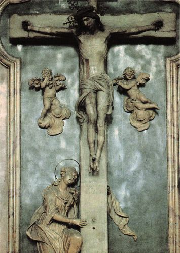 Franziskanerkloster Schwaz, Steinkrutifix, Loy Hering 1521
