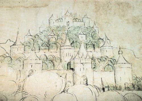Franziskanerkloster Schwaz, Kreuzgang, mittelalt. Stadt
